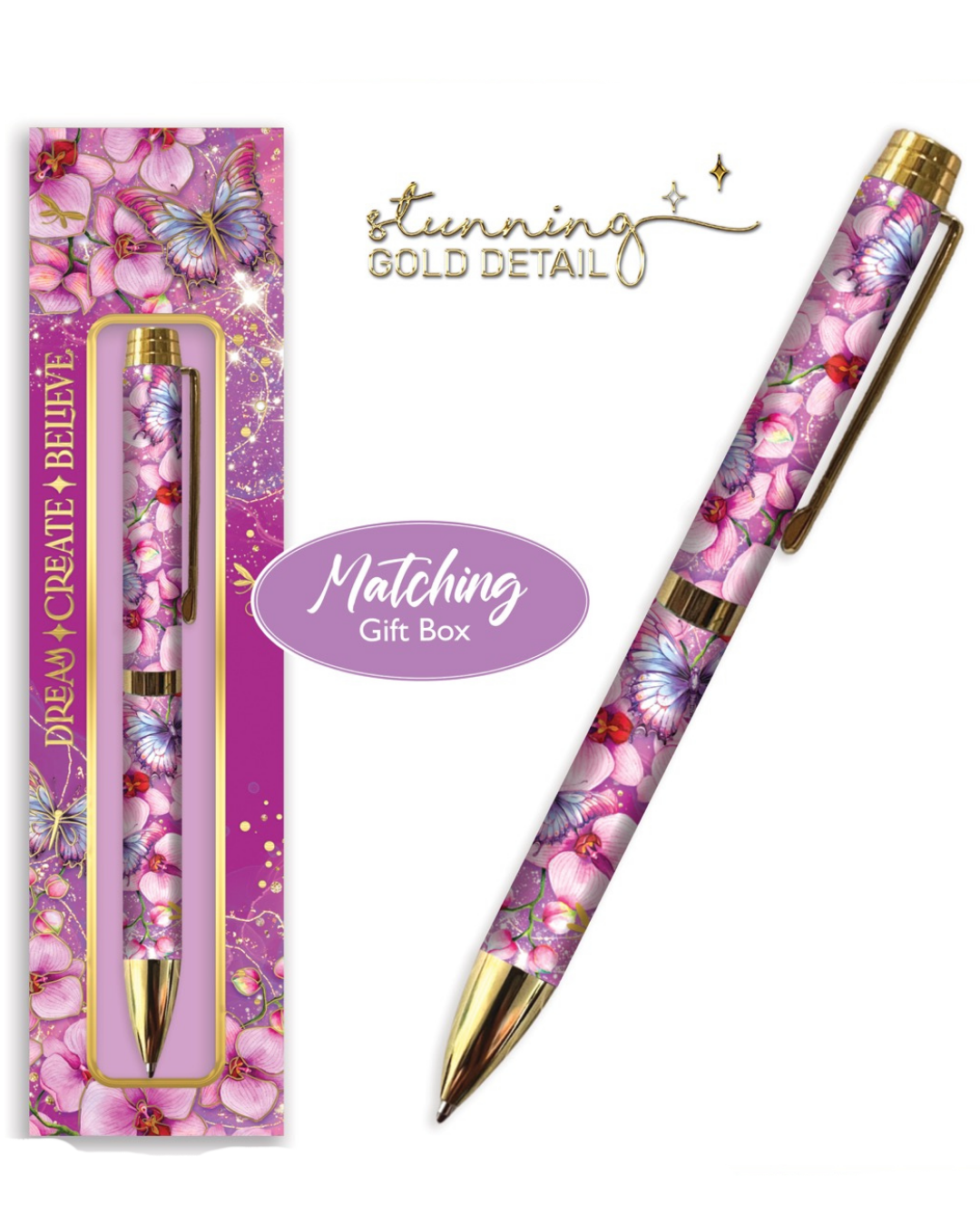 Butterfly Orchid - Printed Ball Point Pen