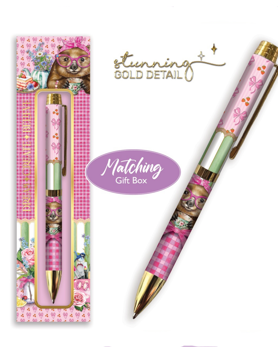 Wonda Wombat - Printed Ball Point Pen