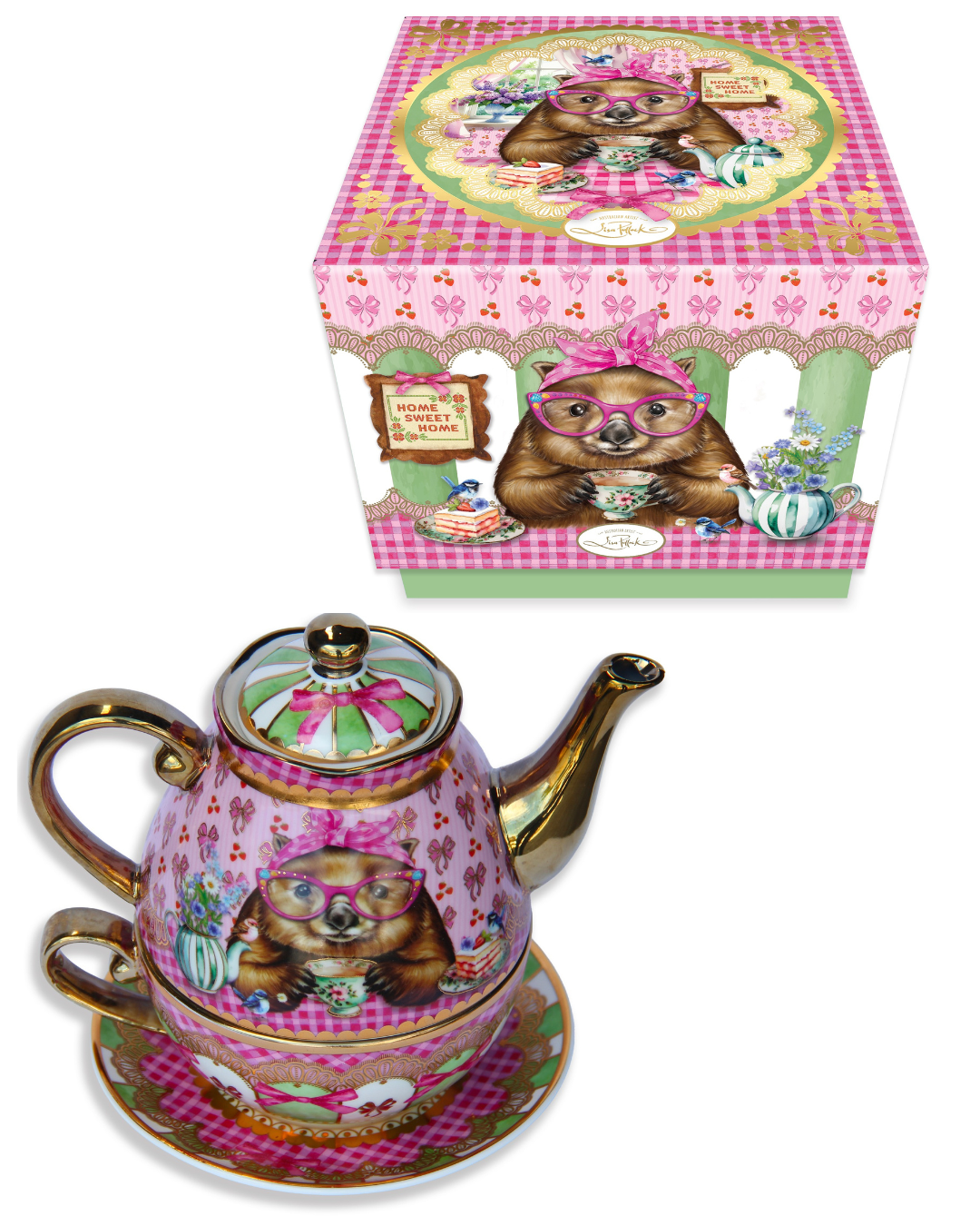 Ceramic Tea For One Set - Wonda Wombat