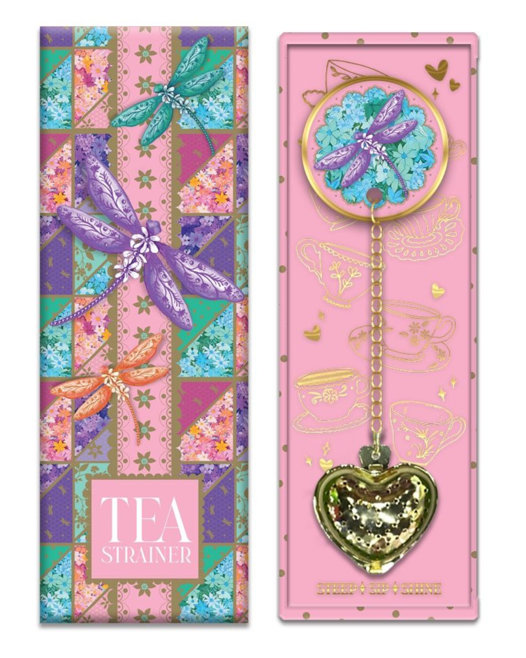 Ceramic Tea Strainer - Pretty Dragonfly