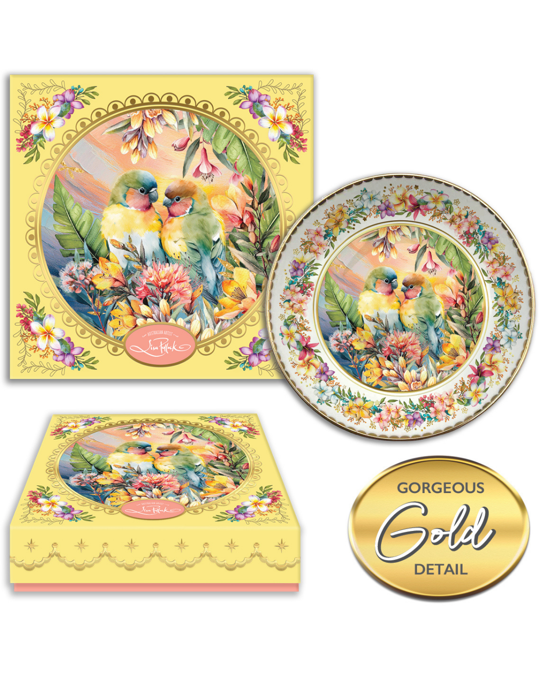 Paradise Love Birds - Ceramic Trinket Dish