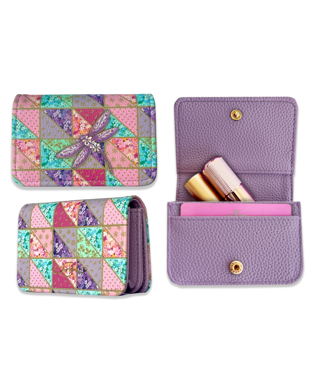 Pretty Patchwork - PU Card Wallet